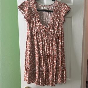 Aeropostale Orange Floral Dress